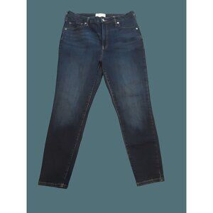 Everlane The Curvy High Rise Skinny Jean Women Size 32 Crop Stretchy Dark Wash